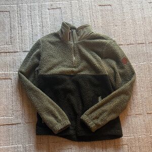 Alpine Olive Sherpa Pullover